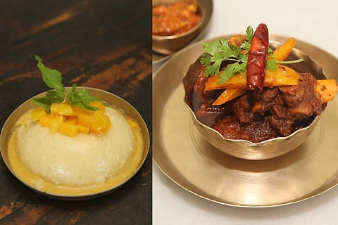 Aam Doi and Aam Achar Diye Mangsho