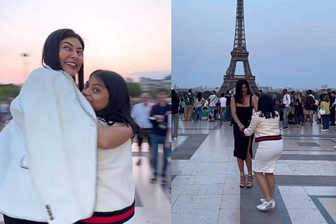 Sushmita Sen and Alisah Sen in Paris
