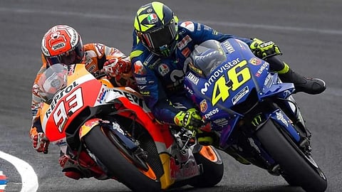 Marc Marquez and Valentino Rossi