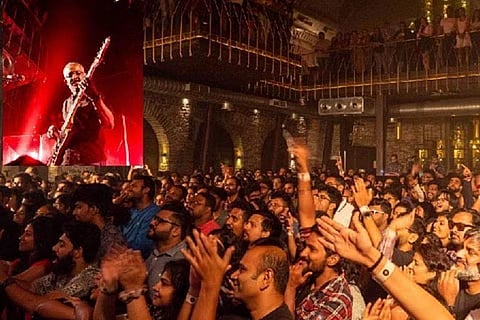 In frame: Aditykasyap Badri with the audiences