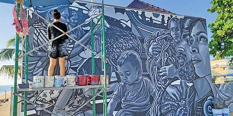 Paola’s work in Florida, US. (Photo|Express)