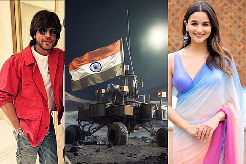 Chandrayaan 3 rover successfully lands on the moon, Shah Rukh Khan, Alia Bhatt and Bollywood Reaction 