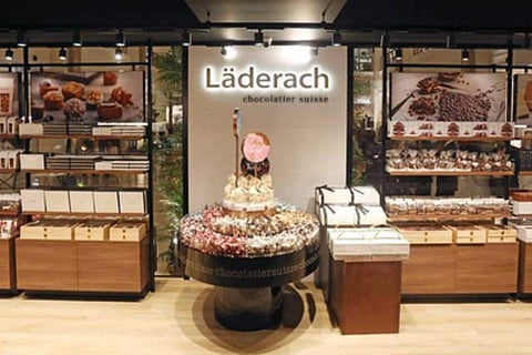 The new Laderach store at DLF Eemporio in New Delhi
