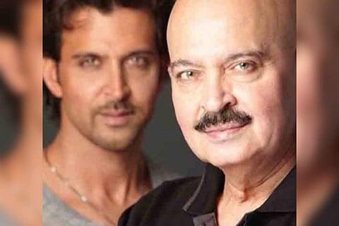 Hrithik and  Rakesh Roshan | Pic: IANS Photo
