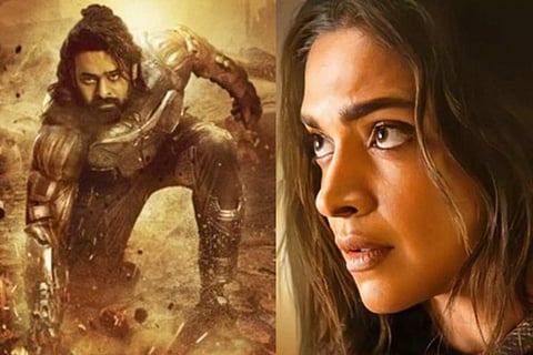 Prabhas and Deepika in the film's first looks. | Pic: IANS Photo