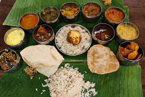 South Indian thali