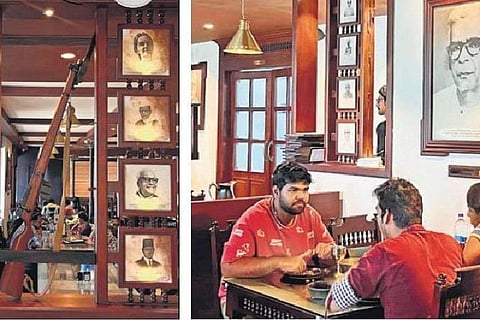 Photographs of pre-Independence era flags, valiant soldiers, and special discount programmes for retired defence staff are some of the ways this dining restaurant is paying homage to India’s history
