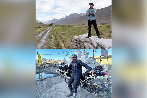 Amit Sadh during his bike expedition