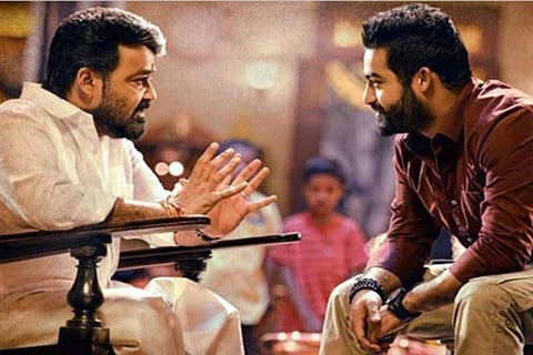 Mohanlal and NTR Jr in Janatha Garage