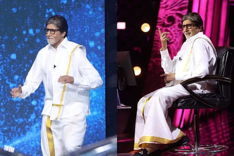 Amitabh Bachchan in action | Pic: IANS Photo