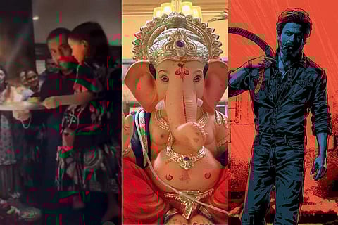 Salman Khan performs aarti with niece Aayat, SRK welcomes lord Ganesha into his home