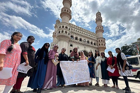 Ar Farah Wahaj organises a heritage walk around Charminar