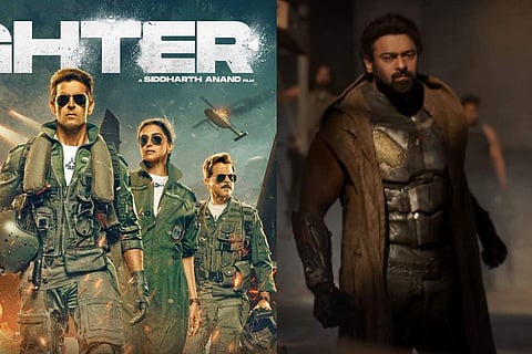 In frame: poster for Fighter (L), Prabhas in Kalki 2898 AD