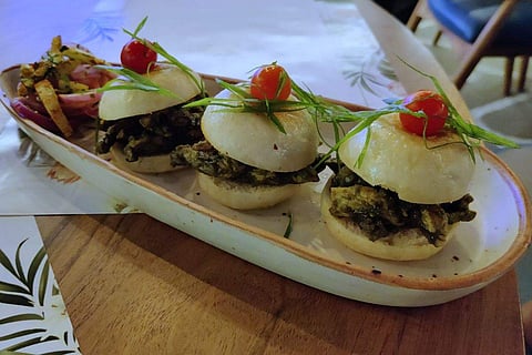 Steamed Baos with Cafreal Chicken