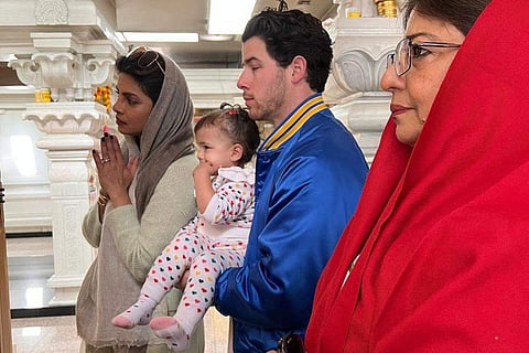 In frame: Priyanka Chopra and Nick Jonas with Malti Marie and Madhu Chopra