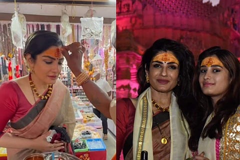 In frame: Snaps from Raveena's visit to Somnath Jyotirling temple