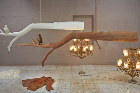 Sudarshan Shetty's exhibition weaves tales through art installations