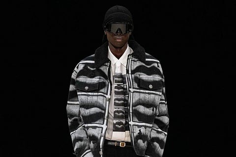 In frame: Model wearing a piece from Balmain AW24 Menswear