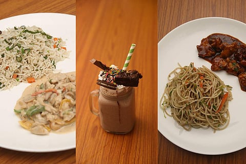 Select items from the buffet