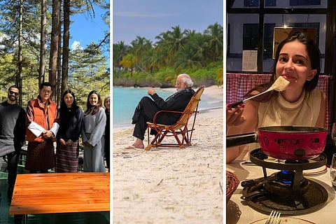 Where are celebs travelling