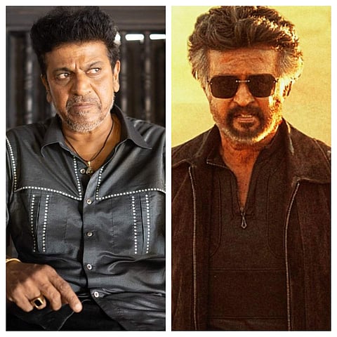 Shivarajkumar; (right) Rajinikanth