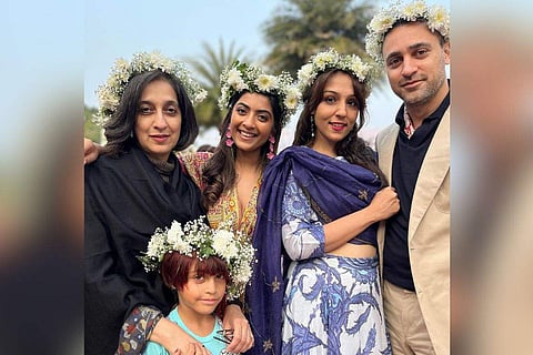 In frame: Imran Khan with Lekha Washington, Imara and others