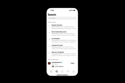 Meta testing 'trending topics' feature on Threads