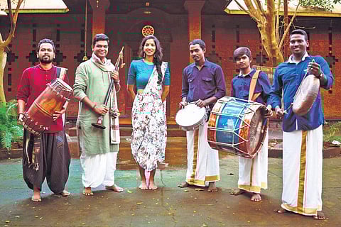 In frame: Singer Sushma Soma with her group