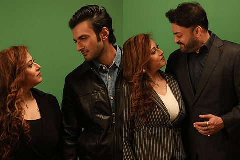 Pratyusha and Sean (L); Pratyusha and Shaheb