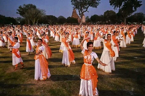 In frame: Performers at Khajuraho Dance Festival