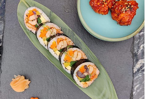 Kimbap and Korean Fried Chicken