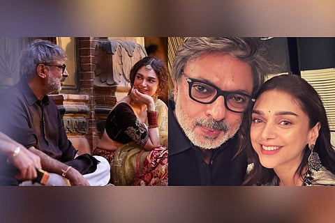 Sanjay Leela Bhansali and Aditi Rao Hydari | Pics: Instagram/@aditiraohydari