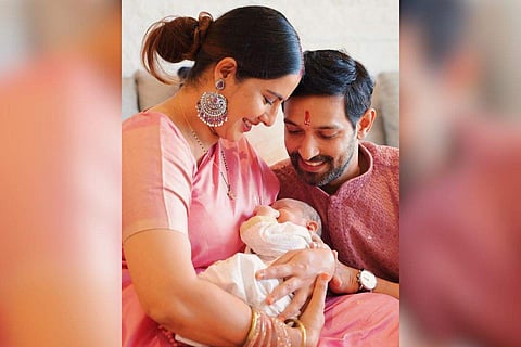In frame: Vikrant Massey and Sheetal Thakur with Vardaan