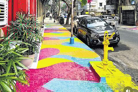 A pavement in Kolkata