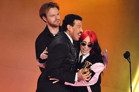 Billie Eilish and her brother Finneas at Grammys 2024