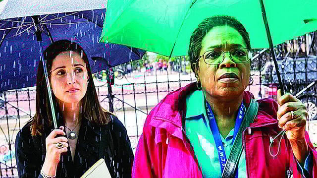 Oprah with Rose Byrne in a still from the film