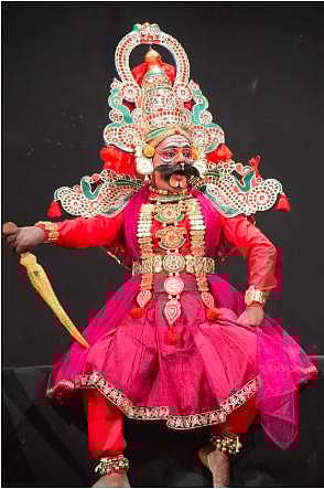 <em>A still from Karnatic Kattaikuttu curated by Ranjana Dave</em>