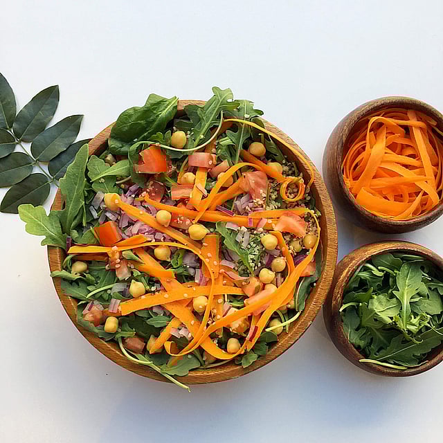 Quinoa-Chickpea-Arugula salad