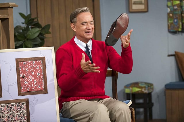 <em>Tom Hanks as Mister Rogers (Lacey Terrell/Sony-Tristar Pictures via AP)</em>