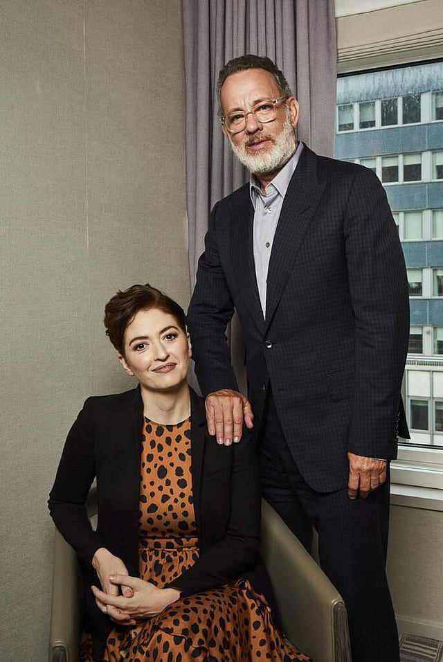 <em>Marielle Heller & Tom Hanks (Photo by Matt Licari/Invision/AP)</em>