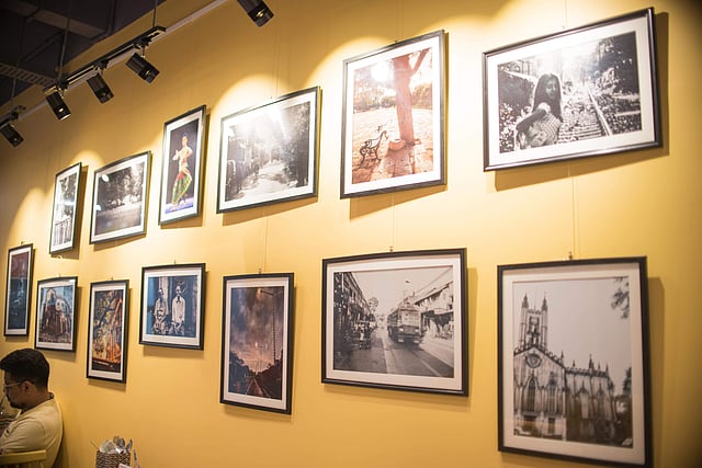<em>A wall adorned with paintings at Tribe</em>