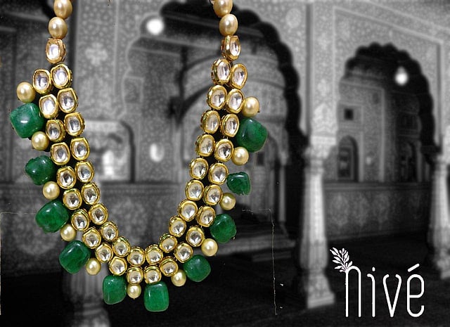 <em>A faux polki and pearl necklace by Nive</em>