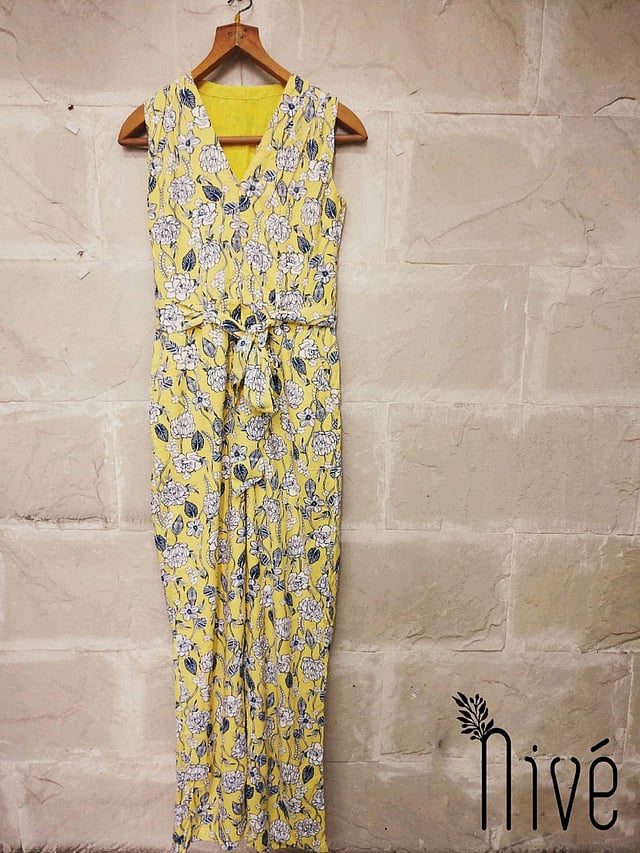 <em>A self tie long dress by Nive</em>