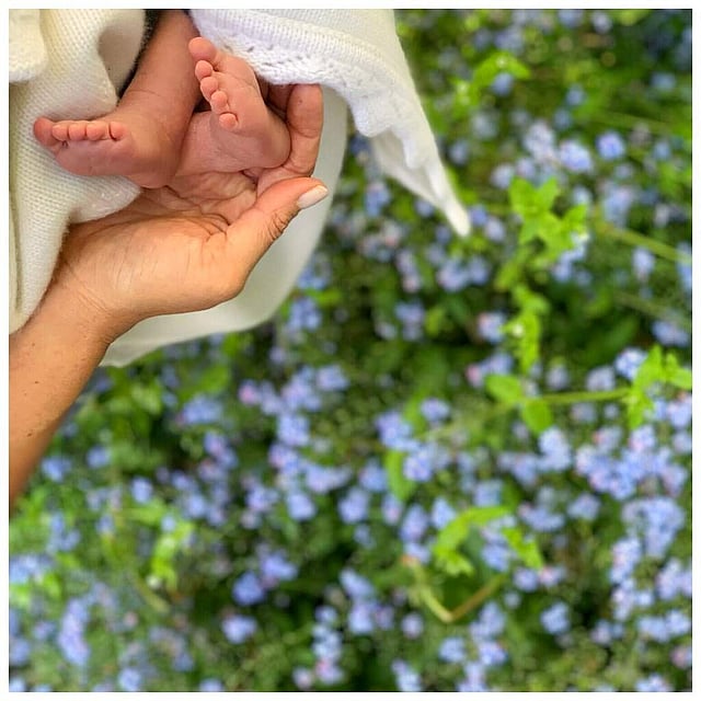 <em>Sunday, May 12, 2019 by @SussexRoyal: Meghan the Duchess of Sussex holds the feet of her baby, Archie Harrison Mountbatten-Windsor. (@SussexRoyal via AP)</em>