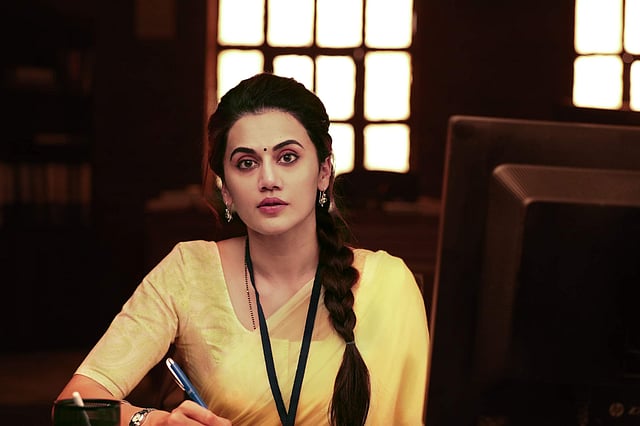 <em>A still from Mission Mangal featuring Taapsee Pannu</em>