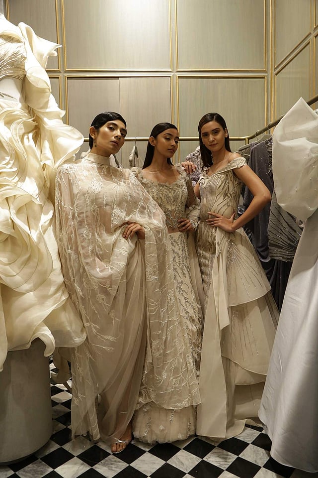 <em>Gupta's latest collection has a huge focus on flamboyant neutrals</em>