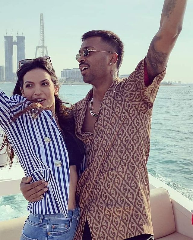 <em>Hardik Pandya and Natasa Stankovic (Photo: IANS)</em>