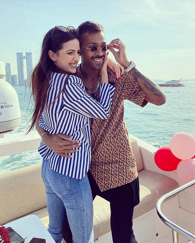 <em>Hardik Pandya and Natasa Stankovic (Photo: IANS)</em>