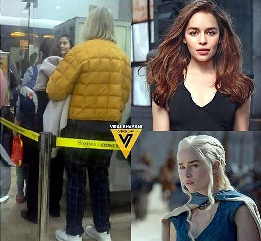 <em>Emilia Clarke (Photo Credit: Viral Bhayani@Instagram)</em>