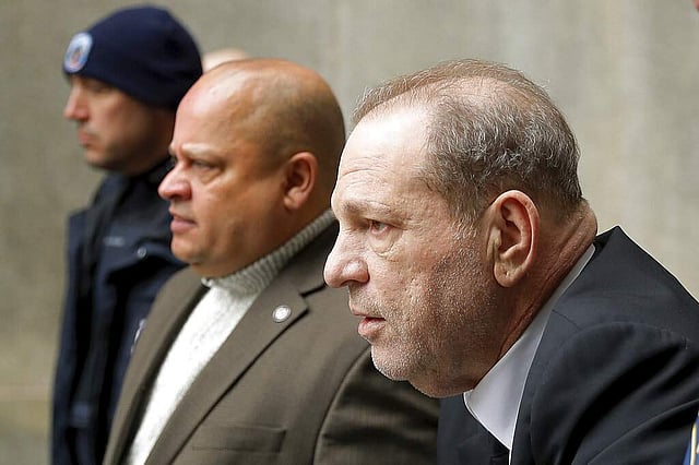 <em>Harvey Weinstein in court (AP Photo/Seth Wenig)</em>